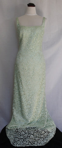 Beaded Mint Vintage Evening Gown