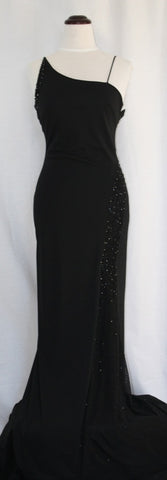 Black Beaded Opera Gown