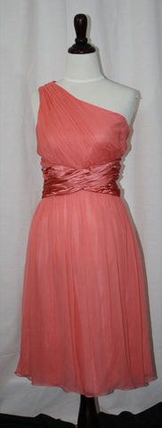 Peach Chiffon One Strap