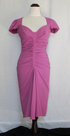 Magenta Swing Dress (Key-hole Back)